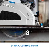 Evolution S210CCS Metal Cutting Circular Saw | 8-1/4" Blade | Cuts Steel Clean & Cool | Adjustable 3" Depth | Chip Collector