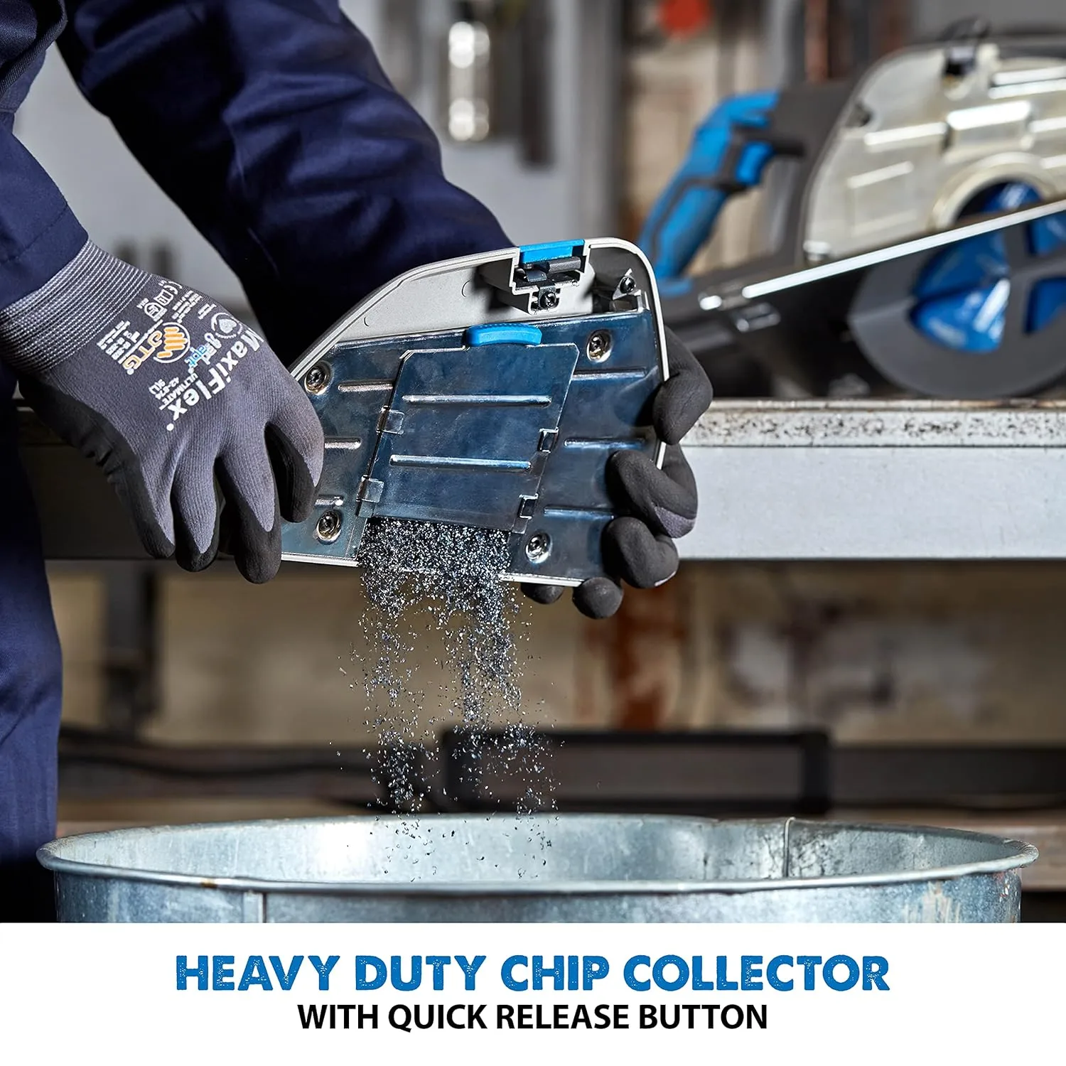 Evolution S210CCS Metal Cutting Circular Saw | 8-1/4" Blade | Cuts Steel Clean & Cool | Adjustable 3" Depth | Chip Collector