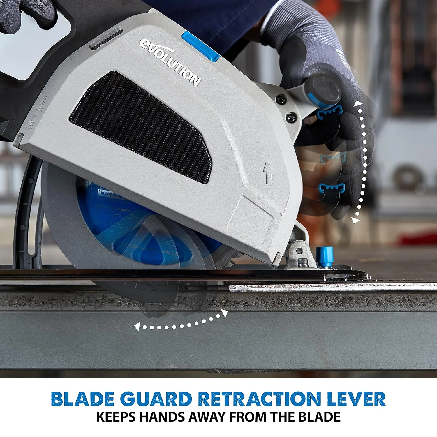 Evolution S210CCS Metal Cutting Circular Saw | 8-1/4" Blade | Cuts Steel Clean & Cool | Adjustable 3" Depth | Chip Collector