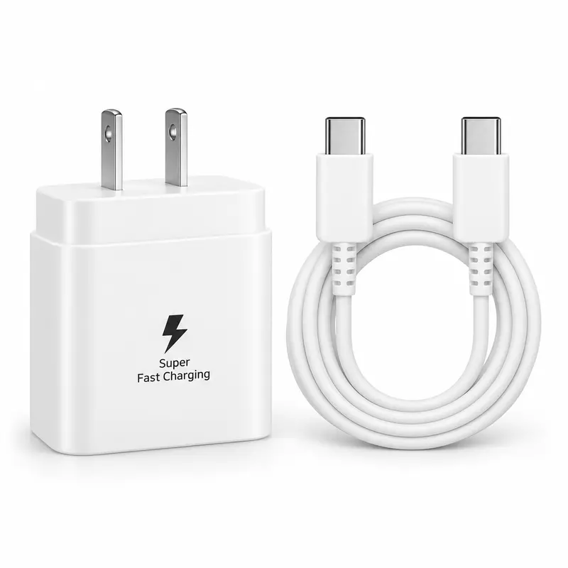 25W USB-C PD Charger & Cable Set | Super Fast Adapter for Galaxy, Pixel, Tablets