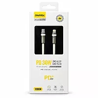 PAVAREAL Q17PD 30W Zinc Alloy PD Fast Charging Cable (USB-C to Lightning, 120cm)