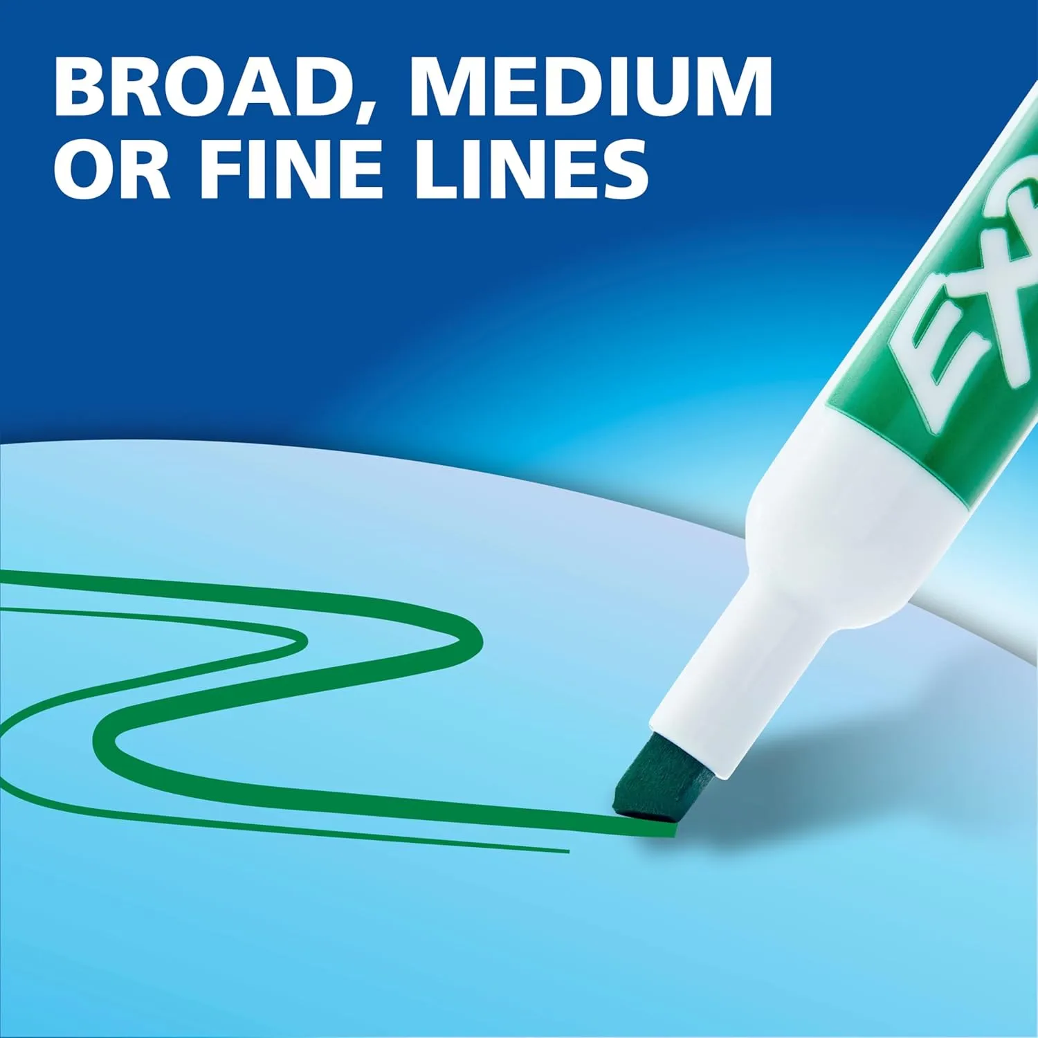 EXPO Dry Erase Markers, Low Odor, Black, Chisel Tip, 4 Count