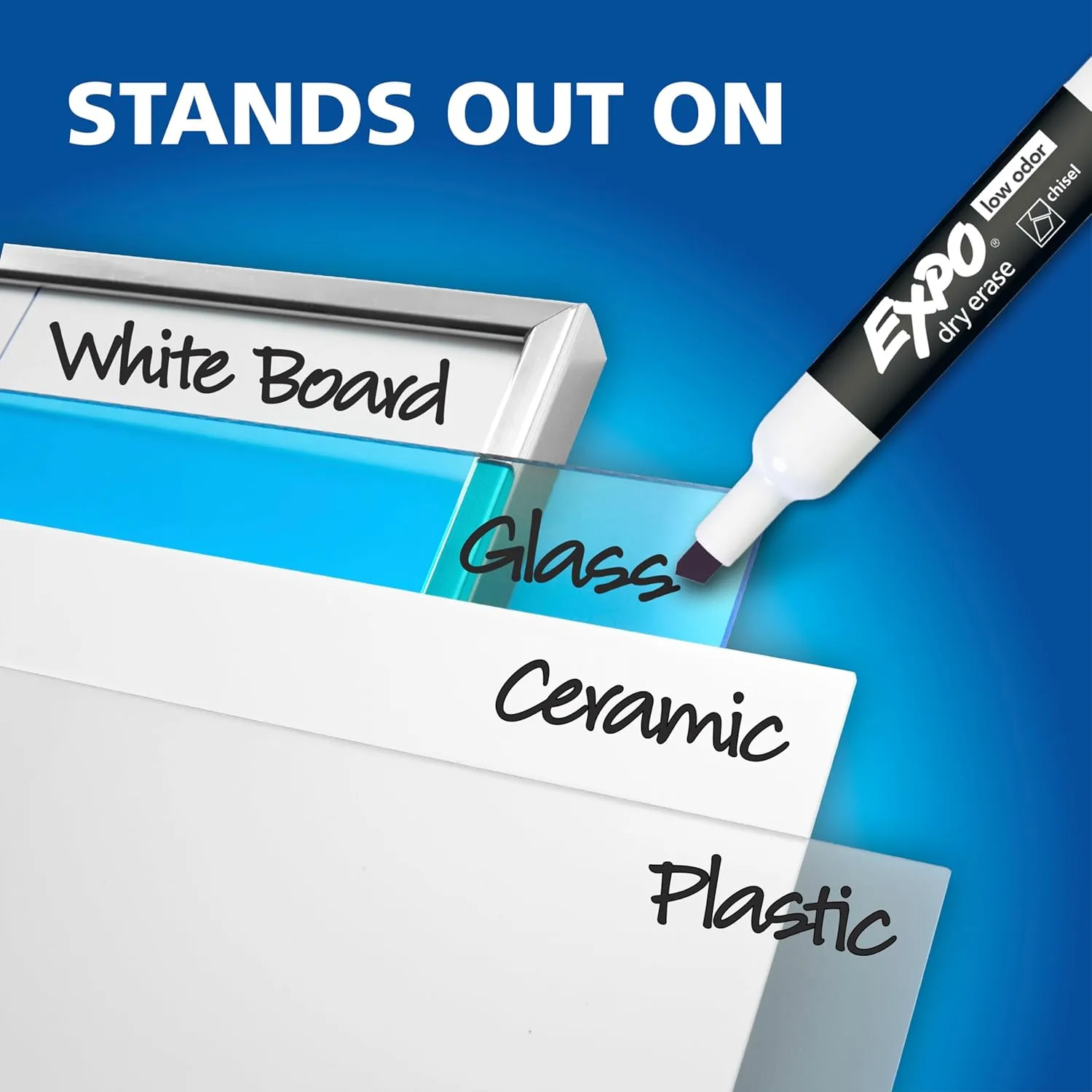 EXPO Low Odor Dry Erase Markers Chisel Tip Assorted Colors Pack of 36 - Ideal for Classrooms Offices & Home Offices 36 Count