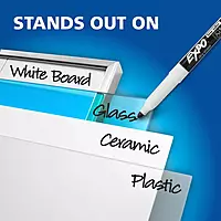 EXPO Low-Odor Dry-Erase Markers, Fine Tip, Black - 12 Count