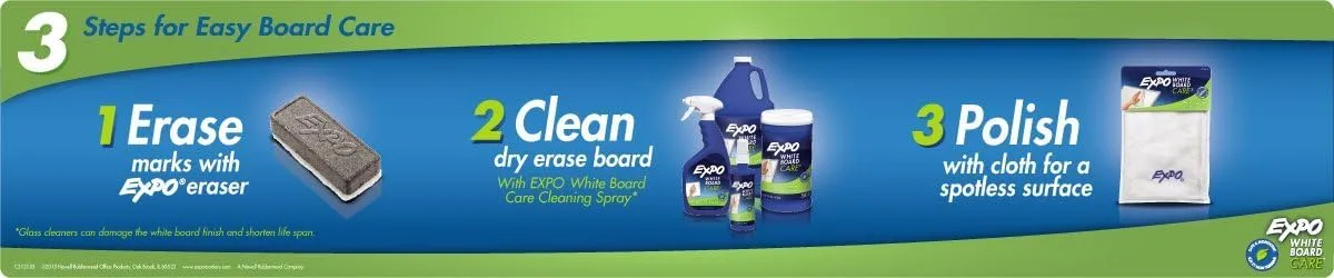 EXPO Dry Erase Cleaning Wipes, 6 in x 9 in, 50 Count