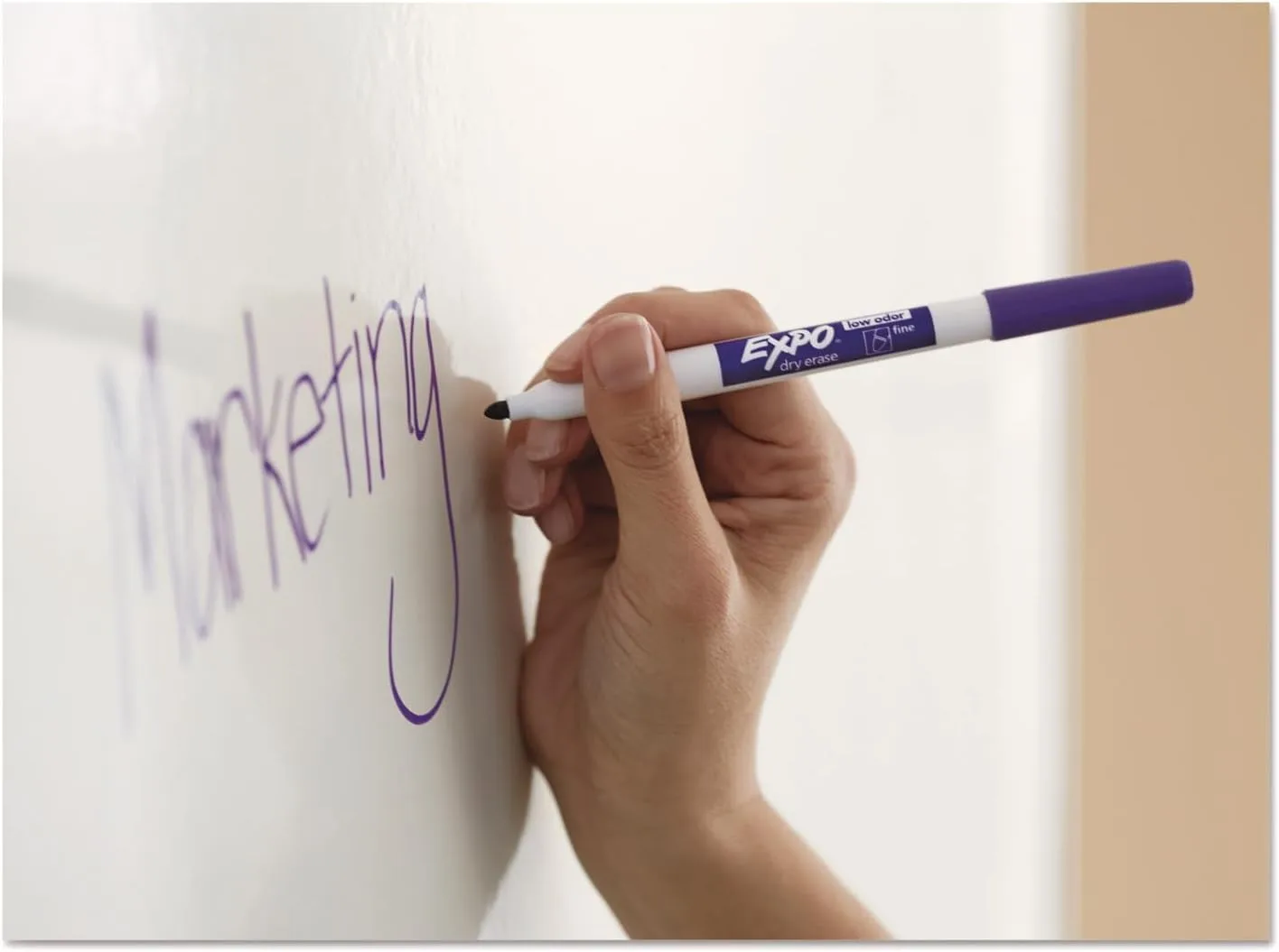 EXPO Low-Odor Dry-Erase Markers, Fine Tip, Black