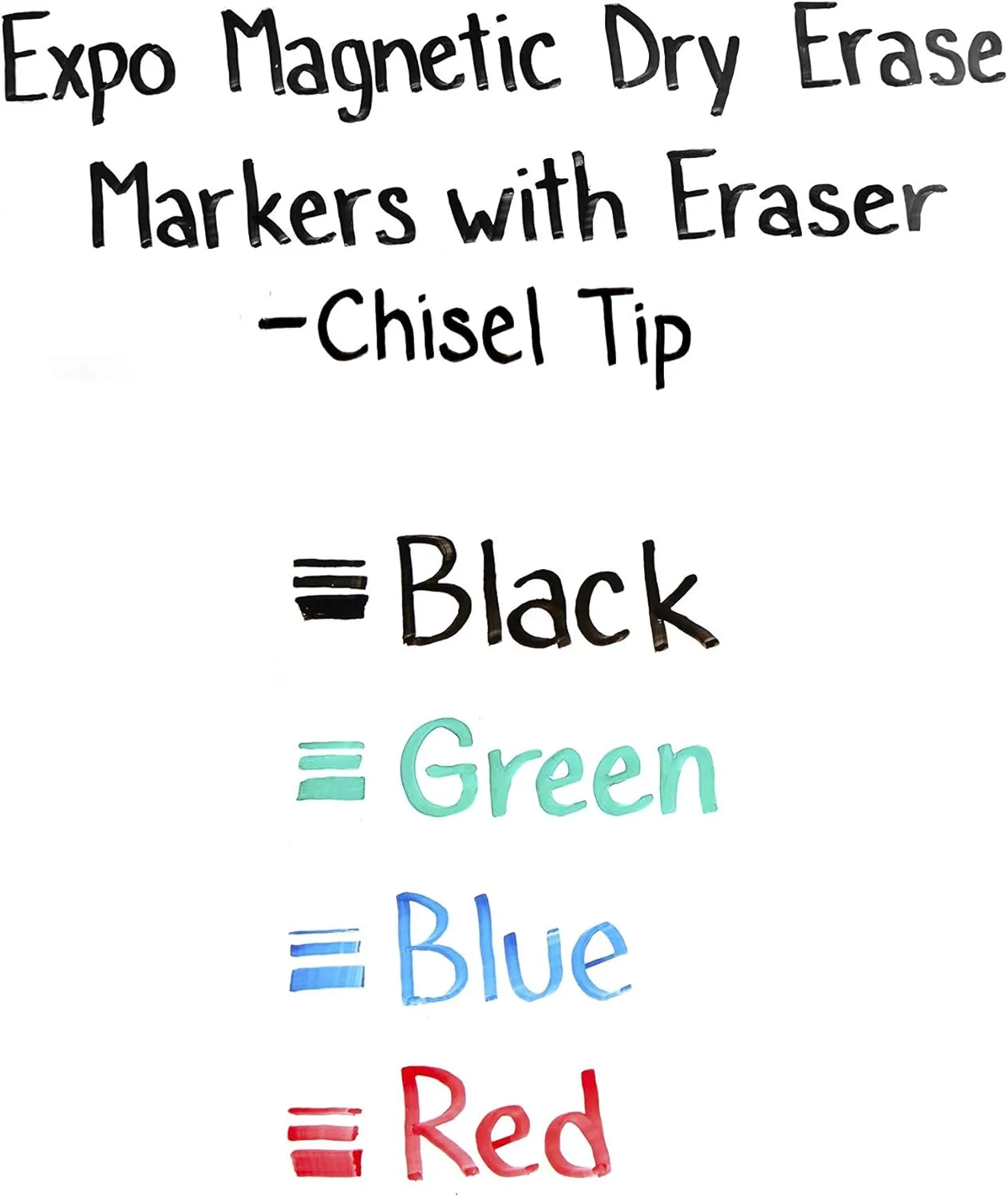 EXPO Magnetic Dry Erase Markers with Eraser, Chisel Tip