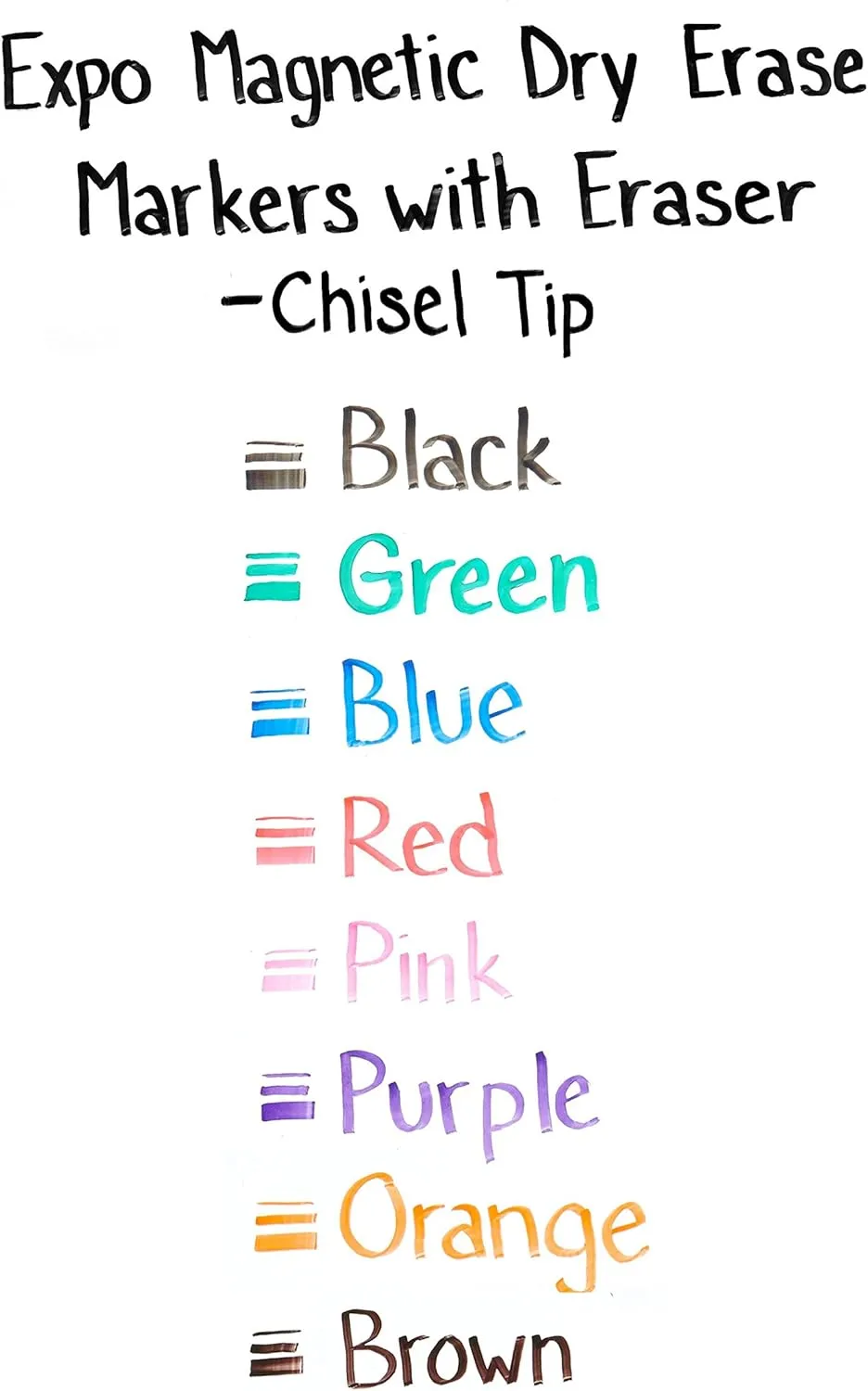 EXPO Magnetic Dry Erase Markers with Eraser, Chisel Tip