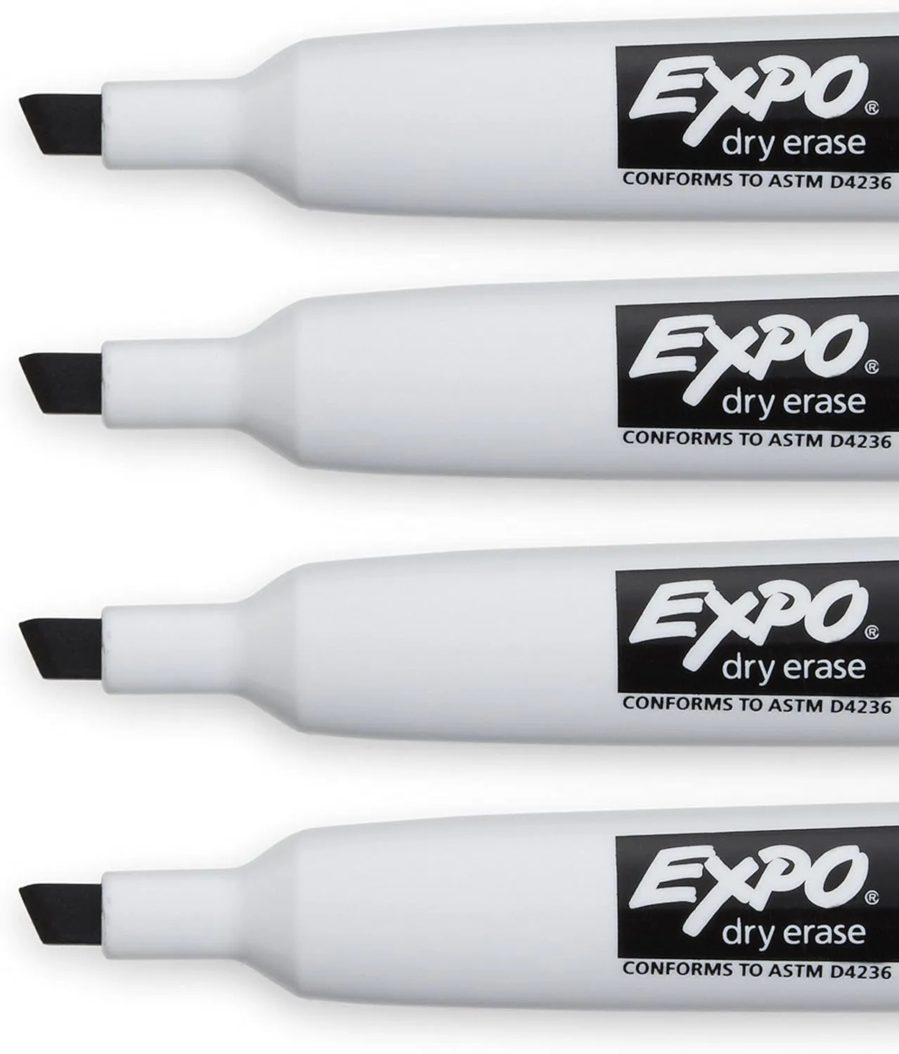 EXPO Magnetic Dry Erase Markers with Eraser, Chisel Tip