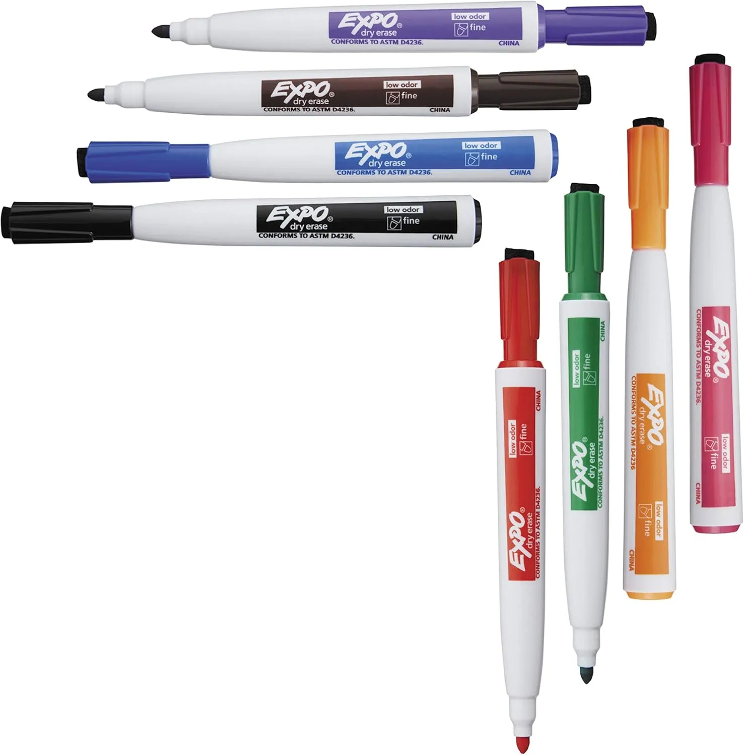 EXPO Magnetic Dry Erase Markers with Eraser, Fine Tip