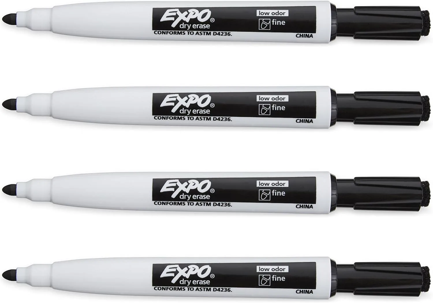 EXPO Magnetic Dry Erase Markers with Eraser, Fine Tip