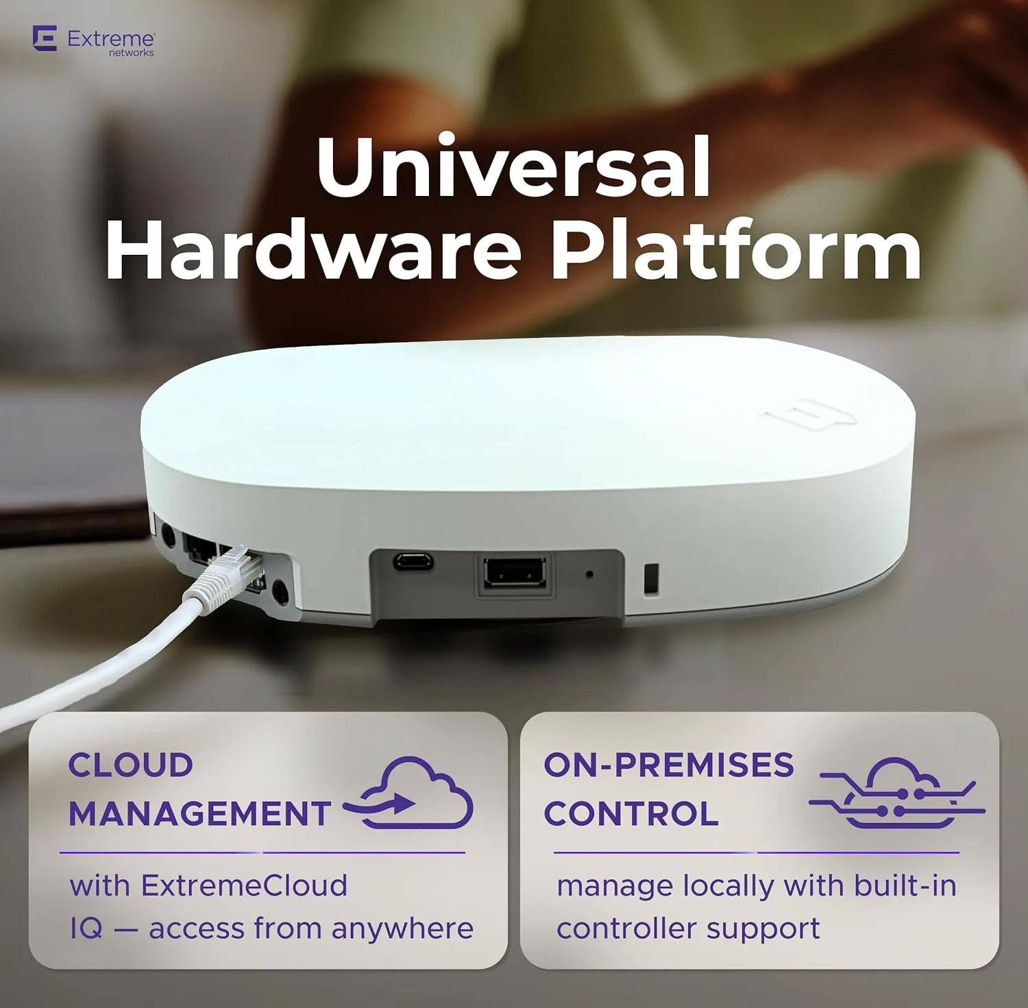 AP4000-WW Tri-Radio Indoor Wi-Fi 6E Access Point - 2.4GHz/5GHz/6GH, Multi-OS Support, Cloud-Managed with ExtremeCloud IQ