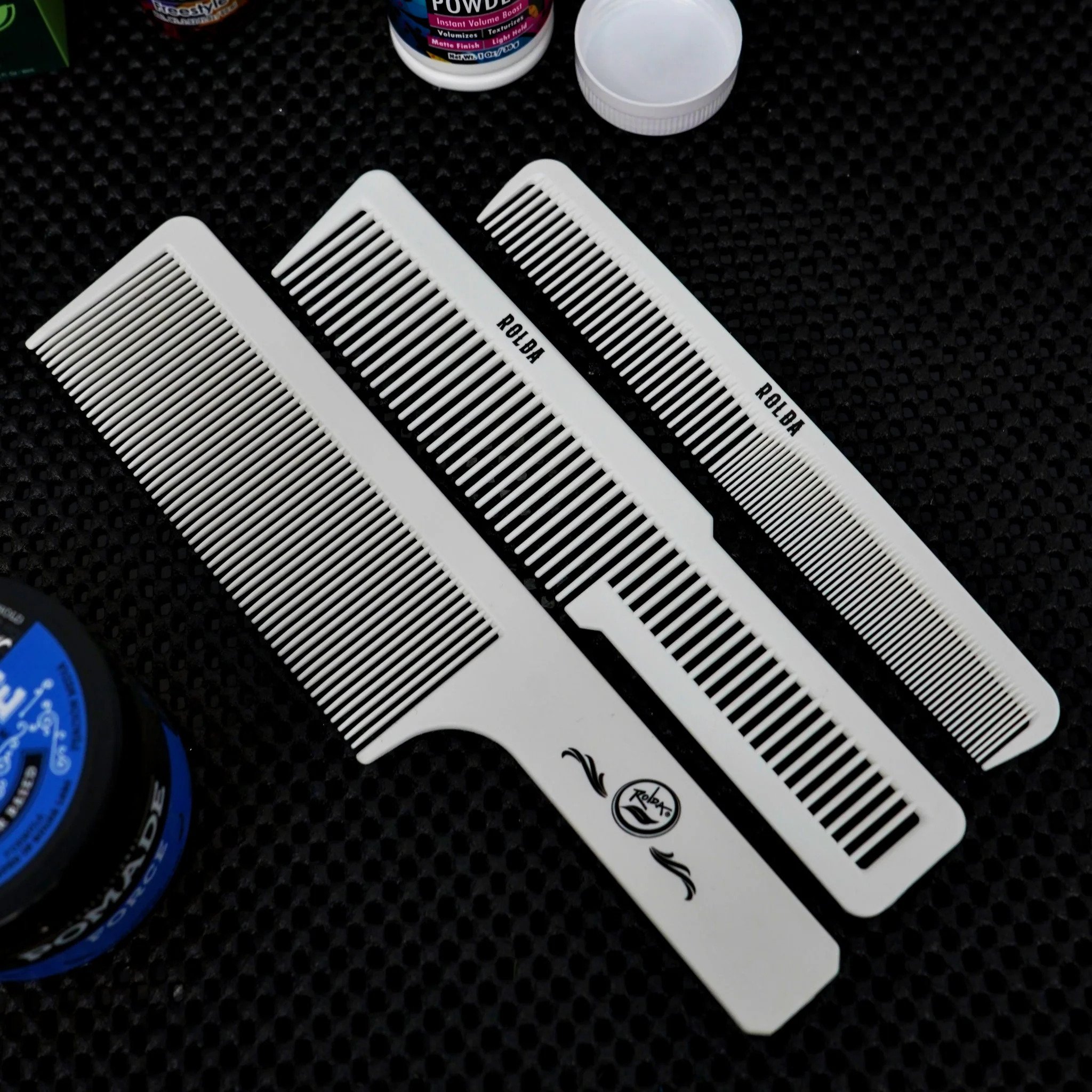 Barber Comb Set White (3)