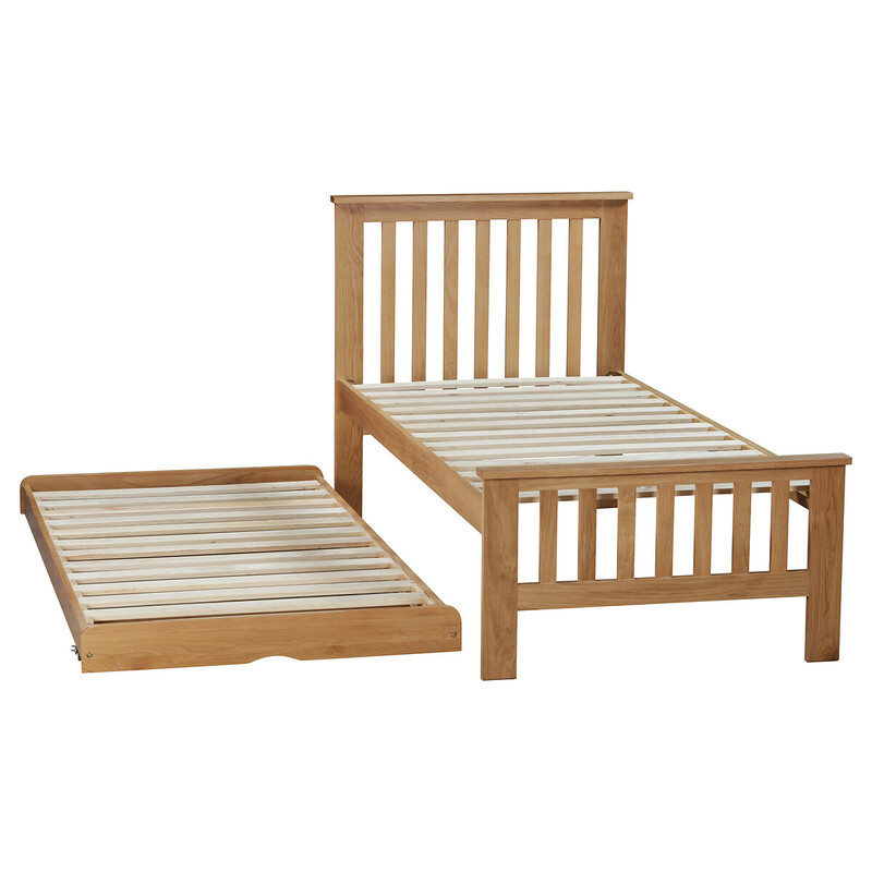 White Wooden Sofa Cum Bed with Pull-Out Trundle – Modern Space Saving Design