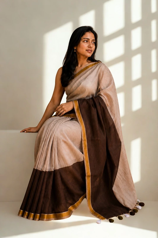 Mul half and half brown without blouse