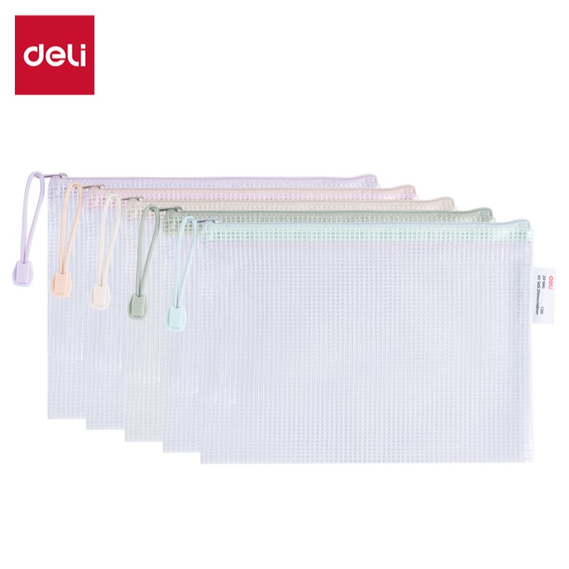 DELI F281 MESH ZIPPY BAG A5 ASST
