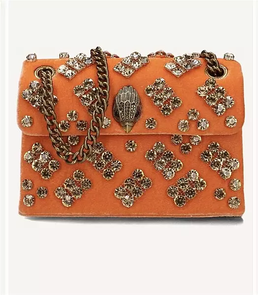 ORANGE CROSSBODDY VELVET MINI KENSIGNTON