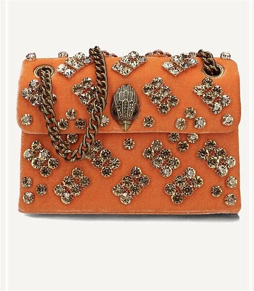 ORANGE CROSSBODDY VELVET MINI KENSIGNTON