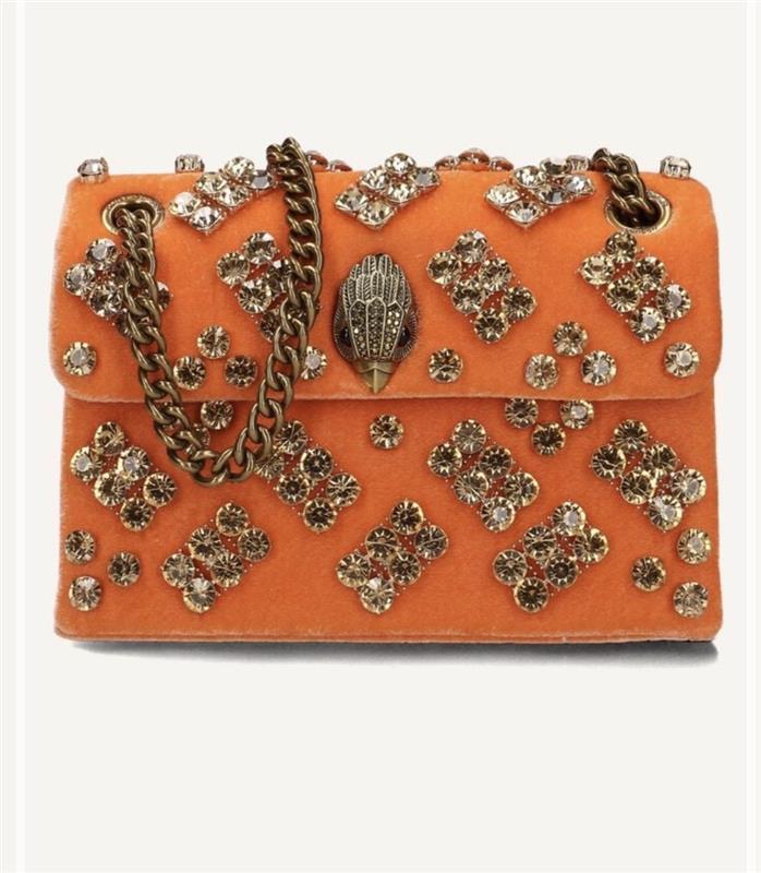 ORANGE CROSSBODDY VELVET MINI KENSIGNTON