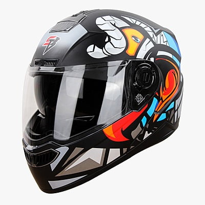 STEELBIRD SBA-7 ISS BIRDIE MATT BLACK/GREY C/V (M)