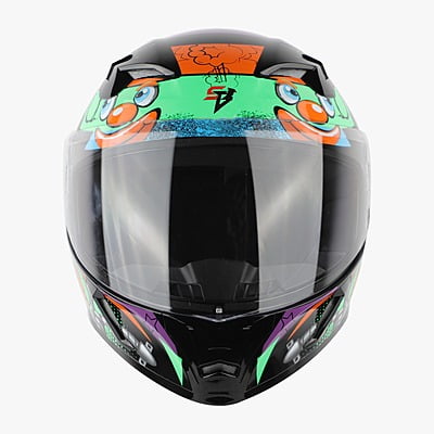 STEELBIRD SBA-21 RAPTOR COMIC GLOSSY BLACK/GREEN C/V (M)