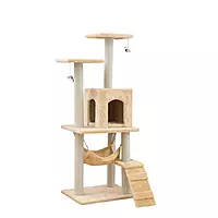 Luxury Multi-Level Cat Tree Tower with Condo, Hammock & Ladder