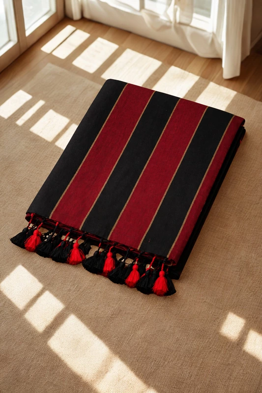Mul cotton Black and red stripe
