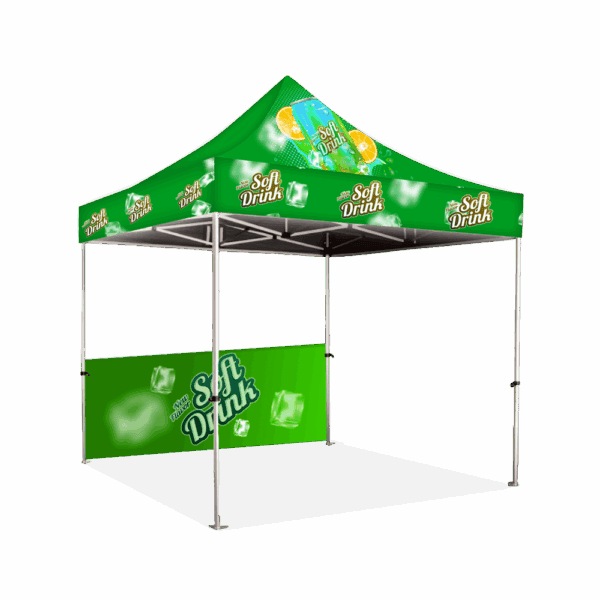 Gazebo 2m Unit, Half Wall, Dye Sub