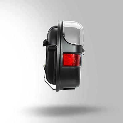 STUDDS SIDE BOX CRUISER WITH MAIN FRAME WITH UNIVERSAL FITMENT CLAMPS (RIGHT) GREY