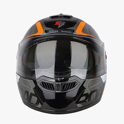 STEELBIRD SBA-7 ISS ROAD MATT BLACK/ORANGE C/V (L)