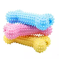 Spiky Rubber Dog Chew Bone – Dental Cleaning Toy