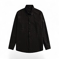 Camisa Louis Vuitton Monograma Tonos Oscuros de Lujo
