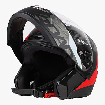 STEELBIRD SBA-7 ROAD MATT BLACK/RED C/V (M)