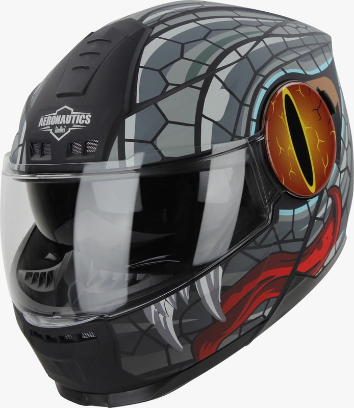 STEELBIRD SBH-40 ISS MAMBA MATT BLACK/GREY C/V 600 MM