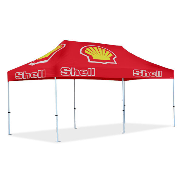 Gazebo 6 x 3m, UV Print, Aluminium