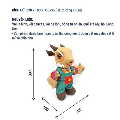 Thú Nhồi Bông Sao La (Linh Vật SEA Games 31), Trang Trí Nhà Cửa, Nơi Làm Việc KYMVIET 1000% Handmade Thú Nhồi Bông Sao La (Linh Vật SEA Games 31), Trang Trí Nhà Cửa, Nơi Làm Việc KYMVIET 1000% Handmade