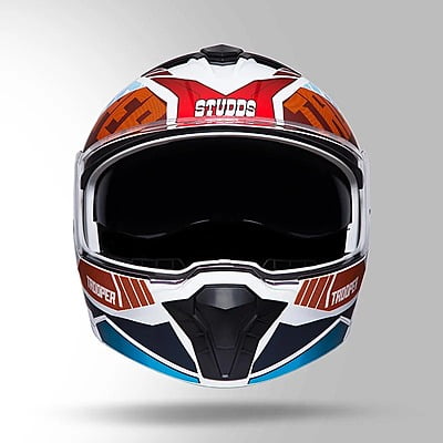 STUDDS TROOPER D1  WHITE N2 RED D/V (L)