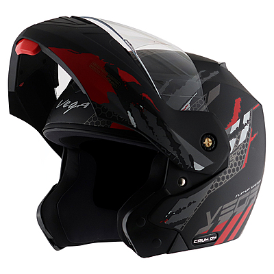 VEGA CRUX DX FLEX DULL BLACK RED C/V (L)