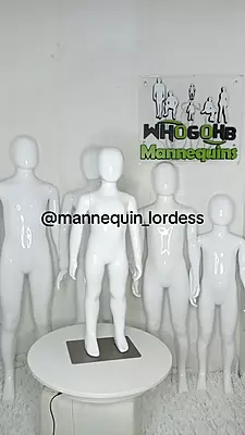 Unisex Kids Children Mannequins Age 1 to 2 Yrs. Glossy White