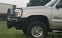 Fab Fours CH05-S1360-1 Black Steel Front Ranch Bumper with Full Grill Guard