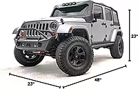 Fab Fours 07-18 JK STUBBY W/PRNNR (JK07-B1952-1)