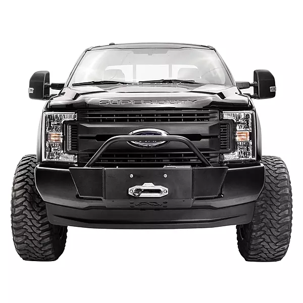 FAB FOURS FS17-N4160-1 Large Frame Winch Mount fits 17-22 Ford F-450 Super Duty - Large Frame 2 Stage Black Powder Coated