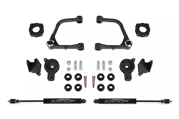 Fabtech - 2022 Tundra 4WD 3in UCA Kit w/Uniballs & Fr Shk Spcrs & Rr Air Bag Spcrs & Rr Stealth Shock (K7089M)