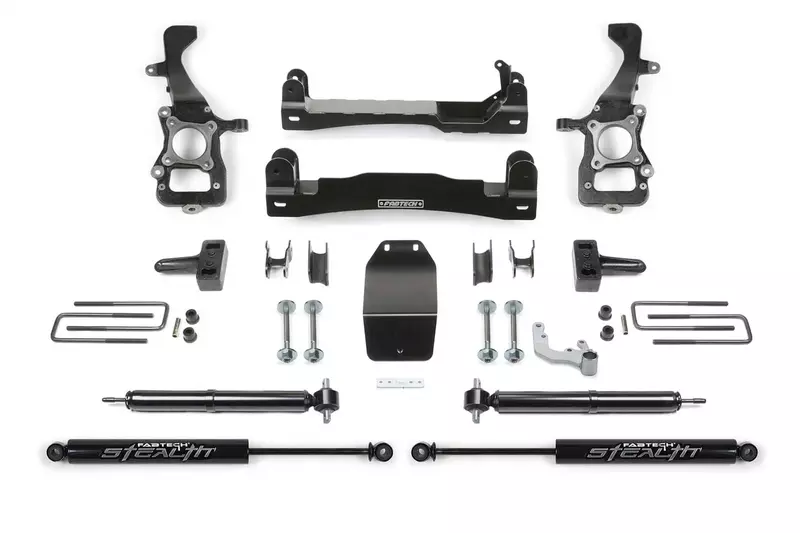 Fabtech 4BASIC 2021 F150 4WD Lift System with Stealth Shocks