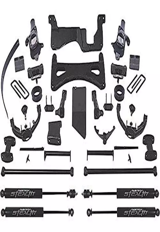 Fabtech FTS21013BK 8" Lift Kit Component Box 3, Black For Select GM K2500/3500 Heavy Duty Trucks