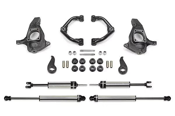 Fabtech K1065DL Uniball Control Arm Lift System 4 in. Lift Incl. Uniball Upper Control Arms And DLSS Shocks Uniball Control Arm Lift System