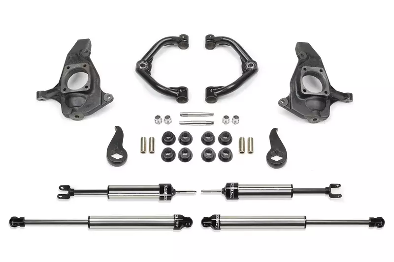Fabtech K1065DL Uniball Control Arm Lift System 4 in. Lift Incl. Uniball Upper Control Arms And DLSS Shocks Uniball Control Arm Lift System