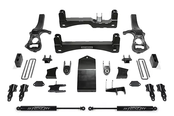 Fabtech K1132M Basic Lift System w/Shocks 6 in. Lift Incl. Front Shock Extensions And Rear Stealth Shocks Basic Lift System w/Shocks