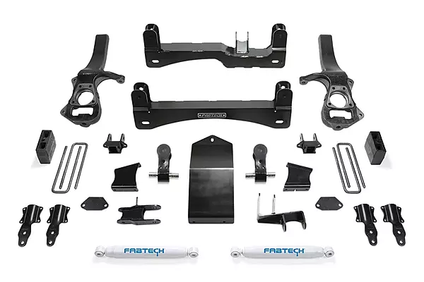 Fabtech K1136 Basic Lift System w/Shocks 4 in. Lift w/Rear Performance Shocks