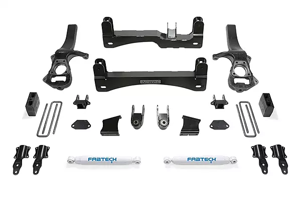 Fabtech K1150 Basic Lift System w/Shocks 6 in. Lift w/Rear Performance Shocks Basic Lift System w/Shocks